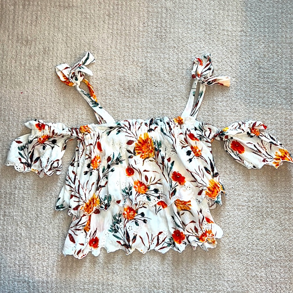 Floral off the shoulder